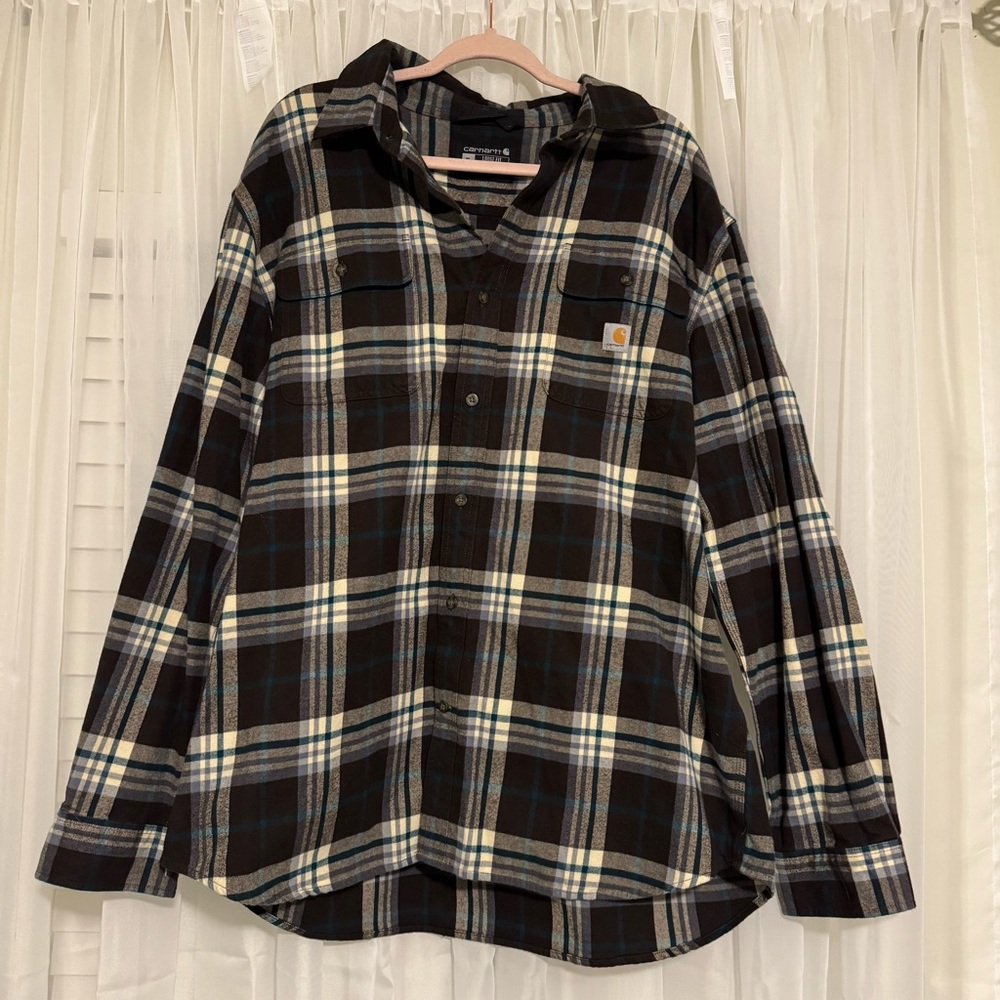 Carhartt Men's Brown Plaid Shirt
